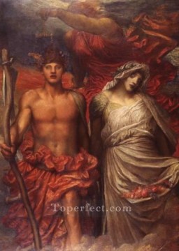  symbolist Oil Painting - Time Death and Judgement 1900 symbolist George Frederic Watts